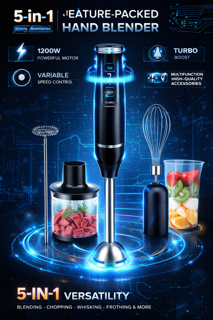 👩🏻‍🍳💫Batidora de Mano 5 en 1 SmartChef Premium👩🏻‍🍳💫😱