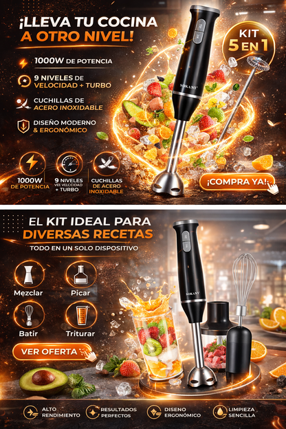 👩🏻‍🍳💫Batidora de Mano 5 en 1 SmartChef Premium👩🏻‍🍳💫😱